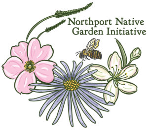 Northport Native Garden Initiative Logo with flowers and bee